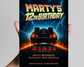 Back to the Future Invite | Marty McFly, Doc Brown, DeLorean Invite, Classic Movie Invite, 40th Birthday Invite, BTTF Invitation, 80s Movie