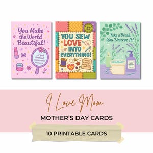 Tarjetas para el Día de la Madre / 10 tarjetas con juegos de palabras para mamá, tarjetas del Día de la Madre SUD para la Primaria, actividades para niños, tarjeta de cumpleaños para mamá, tarjeta de cumpleaños para mamá