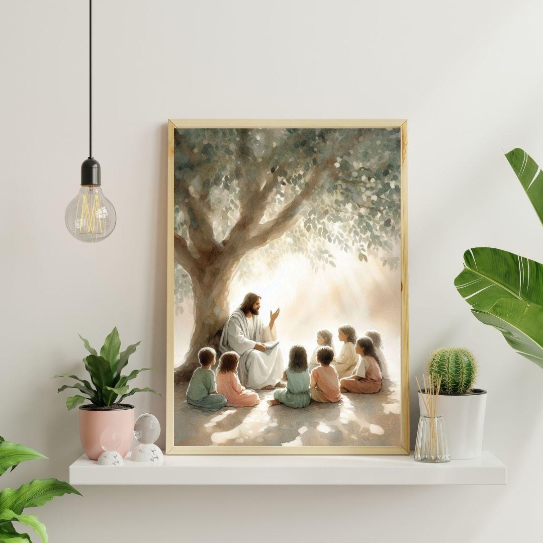 Christ With Children | Jesus Christ Digital Poster, Look Unto Christ, LDS  Primary Printable, Jesus Teaching Children, I Am a Child of God - Etsy, image size:1080x1080