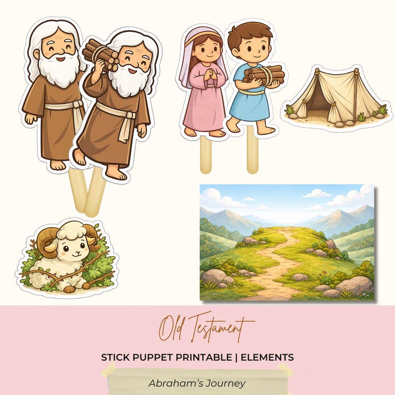 Come Follow Me 2026 Old Testament | Abraham & Isaac Bible Story Puppets ...