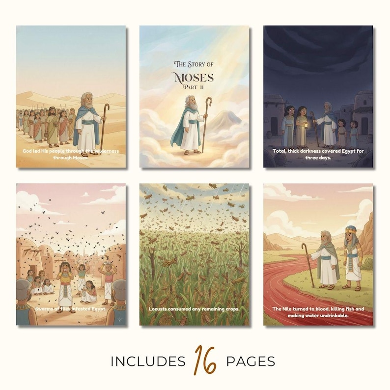 Moses Visual Evidence Moses Part 2 Flipchart for Kids | Bible Story Printable, LDS Come ...