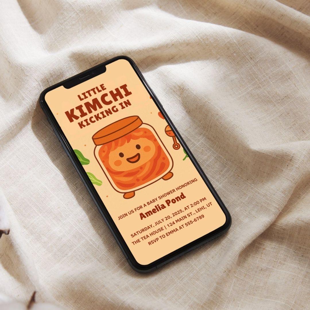 Littlekumchie Little Kimchi Baby Shower Invitation | Korean Baby Shower, Asian Baby ...