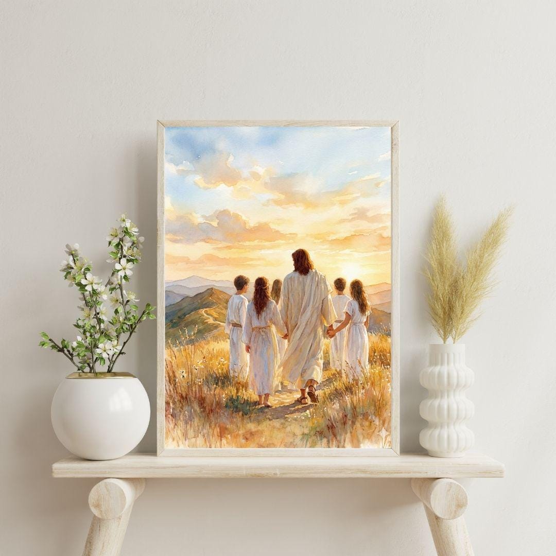 2026 LDS Youth Theme | Walk With Me, Moses 6:34 Christian Wall Art