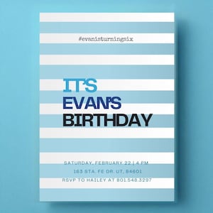 Dear Evan Hansen Birthday Invitation, Minimalist Broadway Musical Birthday, Theater Kid, You Will Be Found