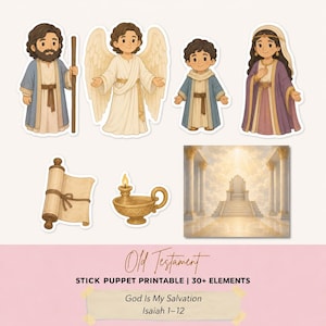 Come Follow Me 2026 Altes Testament September Jesaja | Bibelgeschichten-Puppenpuppen für Kinder, Primar-Sonntagsschule