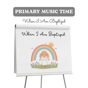 Flipchart 'Wanneer ik gedoopt word' | Visueel hulpmiddel voor de kinderzang, printbaar kinderliedjesboek
