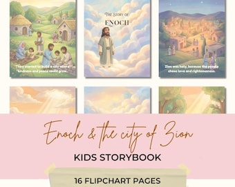 Enoch and the City of Zion Flipchart for Kids | Bible Story Printable, LDS Come Follow Me Visual Lesson