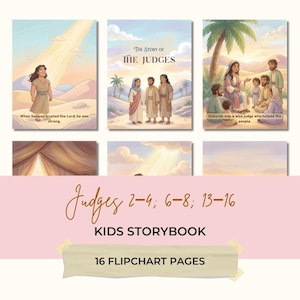 The Lord Raised Up a Deliverer Flipchart | Judges Bible Story for Kids, Judges 2–4; 6–8; 13–16, LDS Come Follow Me Primary Printable