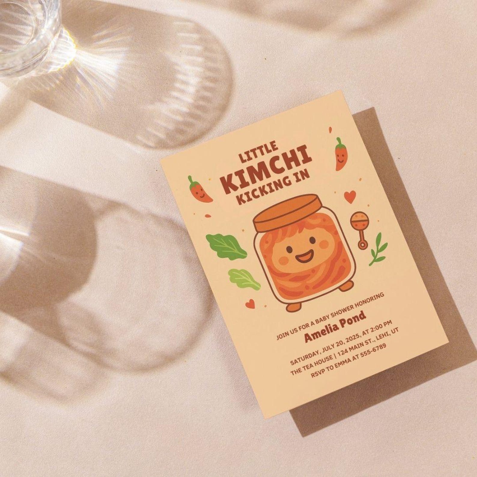 Littlekumchie Little Kimchi Baby Shower Invitation | Korean Baby Shower, Asian Baby ...