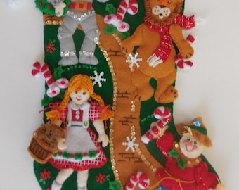 Finished Christmas Stocking - Christmas in Oz