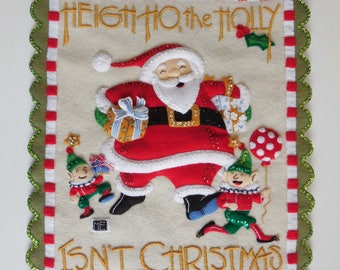 Finished Mary Engelbreit Advent Calendar/Wall Hanging - Heigh Ho