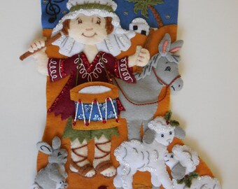 Finished Christmas Stocking - Drummer Boy