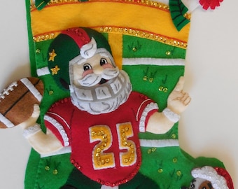 Finished Christmas Stocking - Christmas Huddle