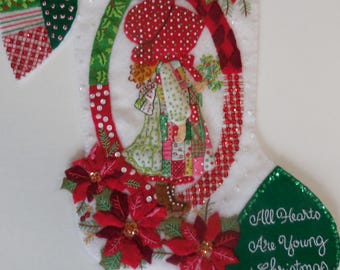 Finished Christmas Stocking - Holly Hobbie
