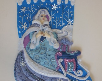 Finished Christmas Stocking - Winter Magic