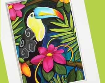 Toucan Matted Print