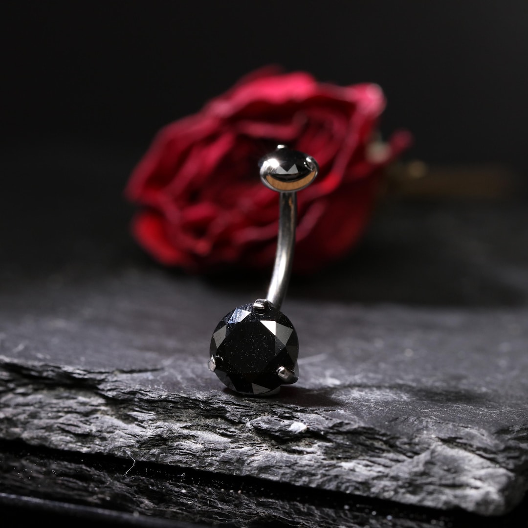 Neval Shape 14G G23 Titanium Navel Piercing Round Shape Jewelry Rainbow CZ Jewelry ...