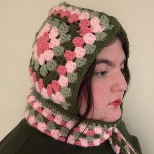 Bufanda con capucha - Gorro de crochet Scoodie Pasamontañas Accesorios de invierno Ropa de calle Cottagecore