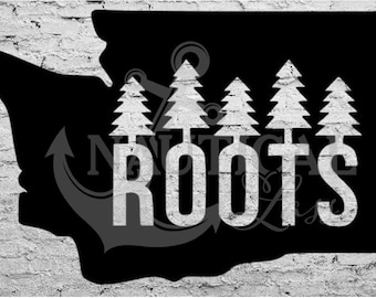 Washington Roots State Outline Die-cut Sticker - Etsy