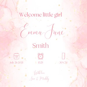Birth announcement Baby Girl | Birth announcement Baby Girl