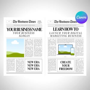 Business Time Canva Wallpaper Template | A3 A4 Printable Backdrop (Digital Download)