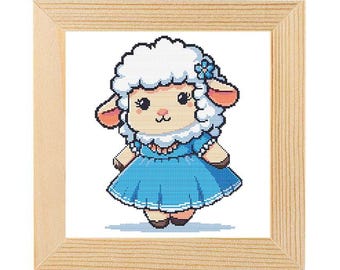 Charming Sheep DIY Cross-Stitch - Digital Pattern Instant Access, Instant download, Pattern for cross-stitch in PDF format