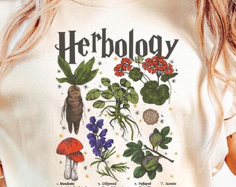 Herbology Comfort Colors® Plants Shirt, Magical Herbs Shirt, Botanical Shirt, Plant Lover Shirt, Gardening Shirt, Shirt for Plant Lover
