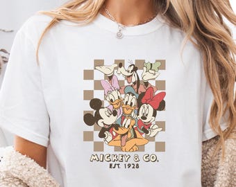 Comfort Colors® Retro Mickey & Co 1928 Comfort Colors Shirt, Disneyland Tee, Disneyworld Shirt, Mickey And Friends Family Shirt, Disney Gift