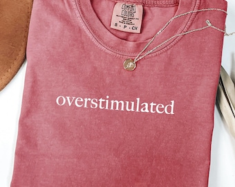 Comfort Colors® Överstimulerad T-shirt för Mamma, Cowboy Groda T-shirt, Unhinged T-shirt, Weirdcore-kläder, Gen Z-tröja, Konstiga Saker Rolig T-shirt