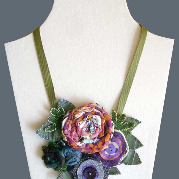 Flowery Fabric Necklace