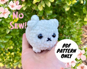 KEINE SEW Entzückende Itty-Bitty Loaf Kitty Pattern Häkelanleitung