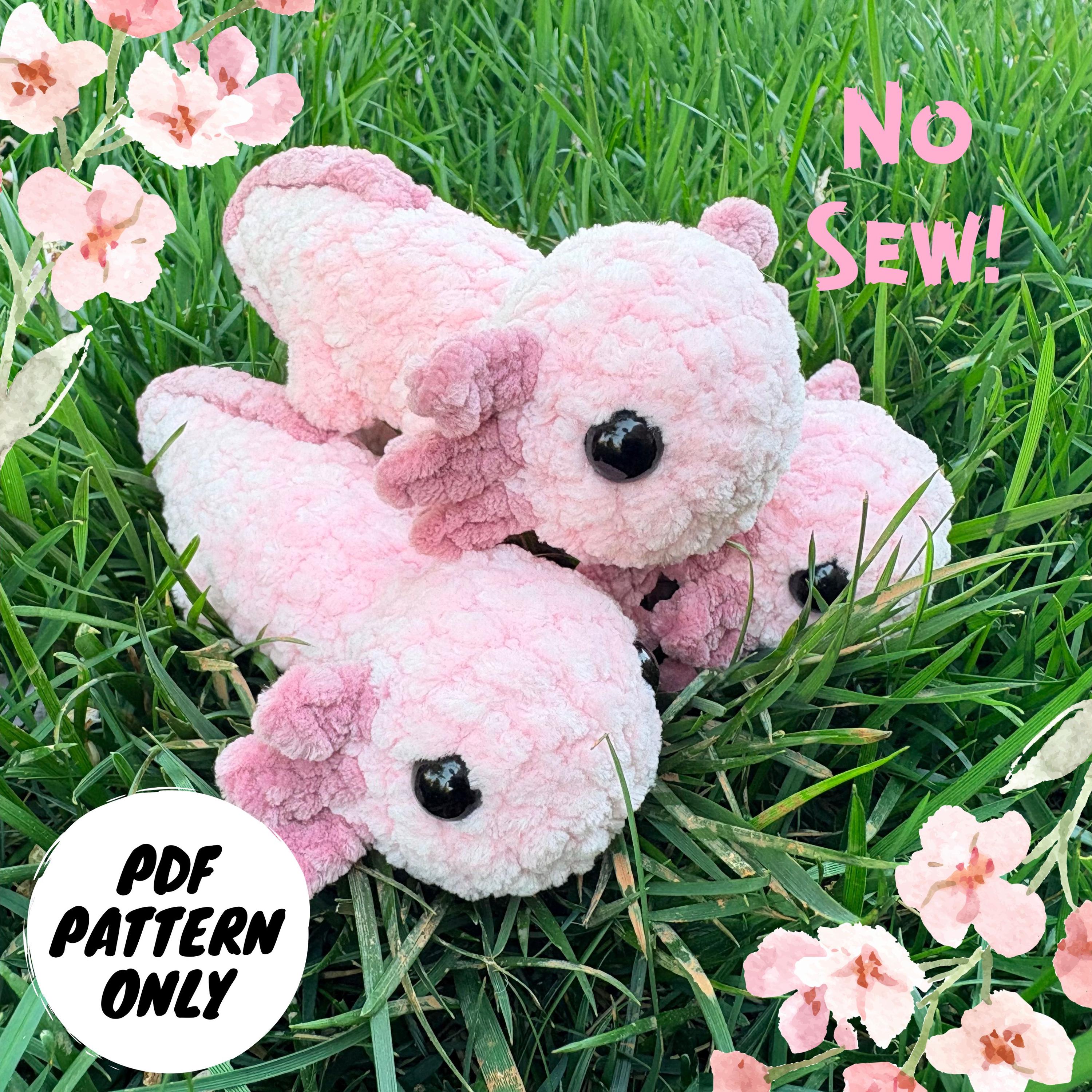 No-Sew Crochet Mini Axolotl