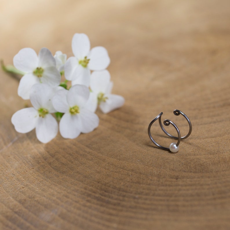 Pure Titanium Ear Cuff Cartilage Earring for Non Pierced Ear Etsy