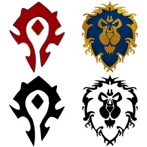 Logotipos de facciones de World of Warcraft / Alianza / Horda / .SVG & .PNG / Descarga digital vectorial para pegatinas y calcomanías / WoW