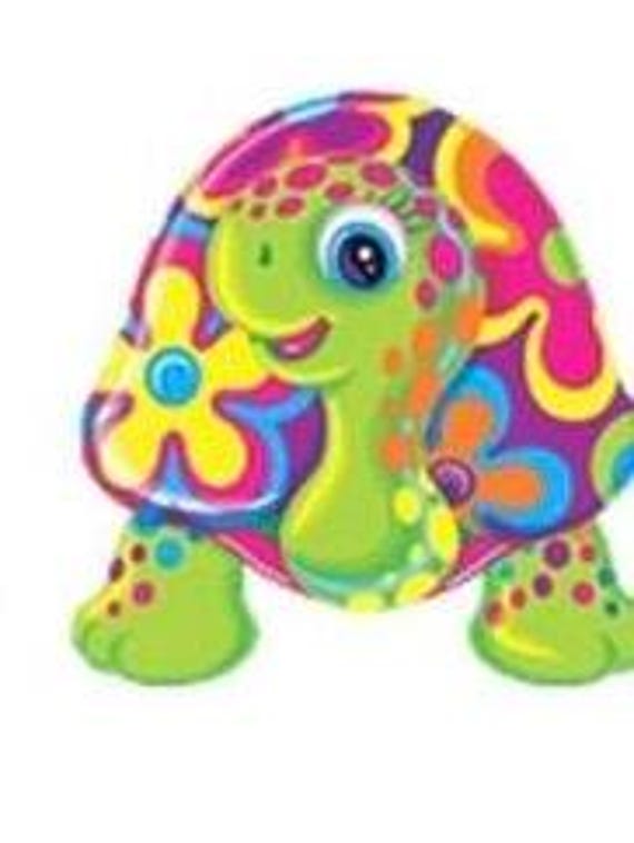 Lisa Frank Turtle Temporary Tattoo - Character Tattoo