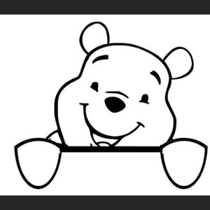 Disney Winnie The Pooh Peeking  Decal - Disney Pooh Decal - Disney Winnie The Pooh - Disney Decals - Pooh and Friends
