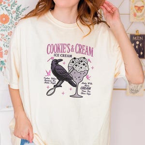 Embroidered Butcher Blackbird Cookie & Ice Cream Comfort Colors® Tee, Dark Romance, Inspired Book Shirt, Summer Gift For Him Her ESH4653