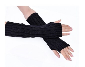 Arm Warmers 4 Colors Long Gloves Finderless Gloves Wool Gloves