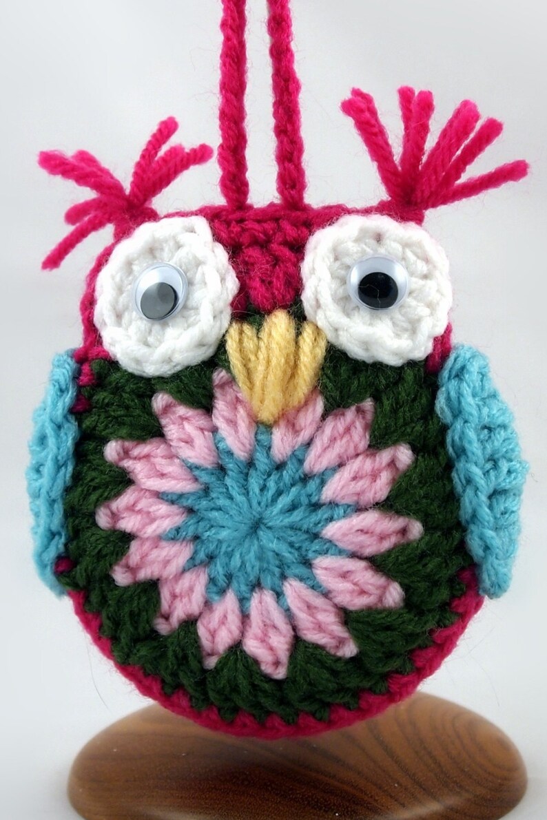 Amigurumi Crochet Owl done in Shocking Pink image 4