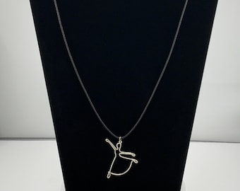 Handmade Wire Art Necklace: Abstract Dancer Pendant, Minimalist Jewelry