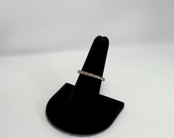 Eternity Band Rose Gold Plated Glass Stones