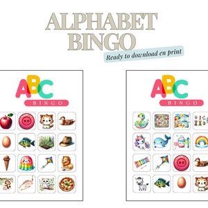 Bingo ABC para niños de guardería, actividades del alfabeto para niños, actividad educativa, libro silencioso Digital, actividad imprimible en el aula
