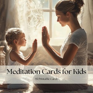 92 Meditationskarten für Kinder, Achtsamkeit und beruhigende Aktivität, Kinder im Alter von 3 bis 12 Jahren, Reduzieren Sie Stress, emotionale Regulierung, mentales Wohlbefinden, Kinder