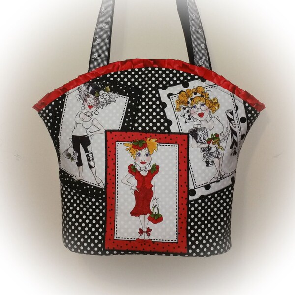 FREE Shipping USA Canada - J Castle Boutique Bag - Loralie Harris Designer Fabric - - - (Ready to Ship)