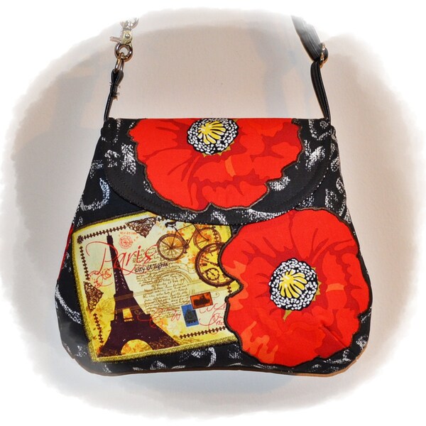 TOOTLES Boutique Bag - French Rose Red Designer Fabric - - - (FREE Shipping USA Canada - Ready to Ship)