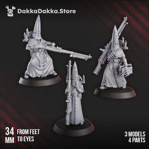 Novitiate of Asesino de tanques x3 | 3D Miniature | Trench Crusade Proxy Alternative Grimdark Wargame | DakkaDakka | BASES NOT INCLUDED