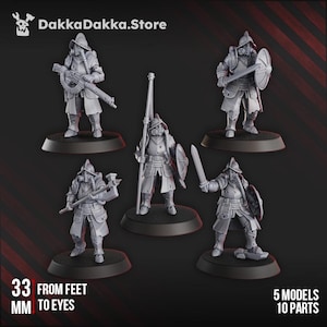 Conquistador-veteranen x5 Trench Crusade Proxy Alternative Torquemada&#39;s Inquisition Wargame Roleplay DakkaDakka BASIS NIET INBEGREPEN
