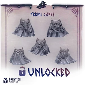 Primal Hounds Termi Capes x5 SciFi Wargame 3D Print Greytide Studio