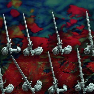Landsknecht greatswords and flamberges set x12 and Multiple bits Fantasy Historical Heroic 32mm Reptilian Overlords Bases NOT Included