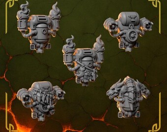 Mochilas de los Guardianes del Yunque x10 Lagartos de Fuego Juego de Guerra de Ciencia Ficción Impresión 3D Greytide Studio